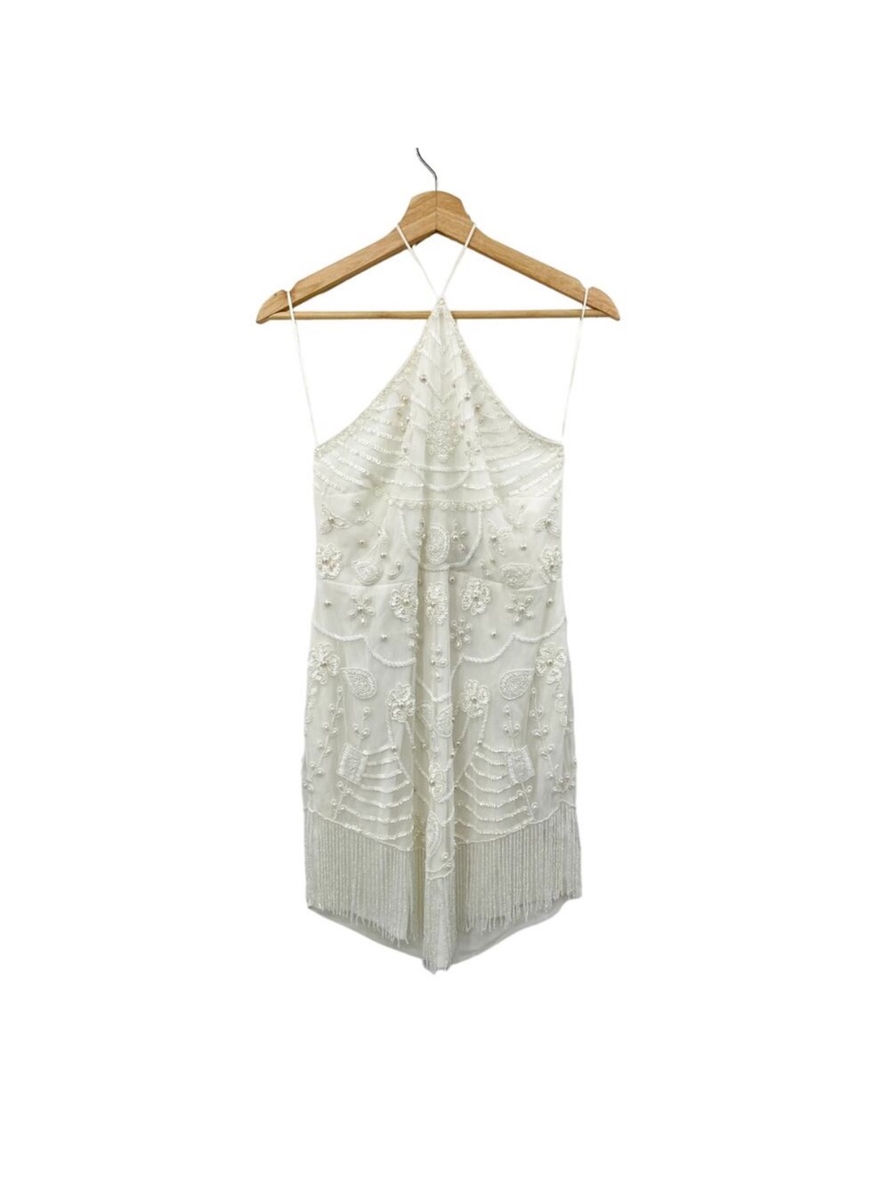 Nasty Gal Embellished Bridal Halterneck Dress